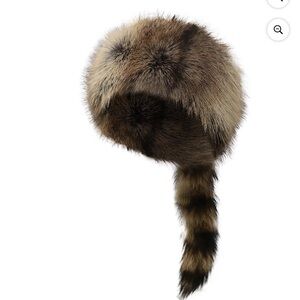 Fur Raccoon Tail Hat